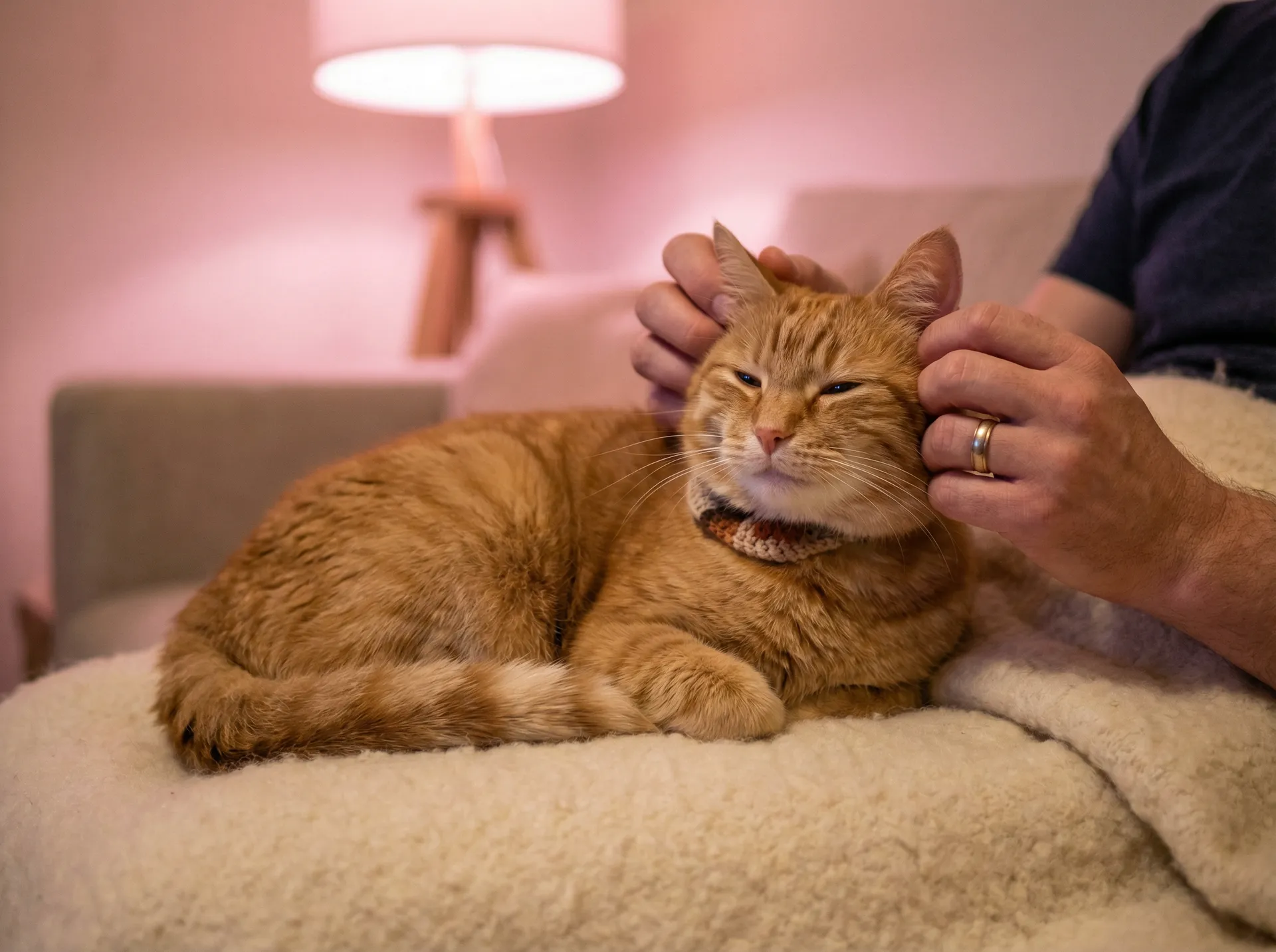 猫咪被温柔抚摸的幸福时刻 - おっぱいさん